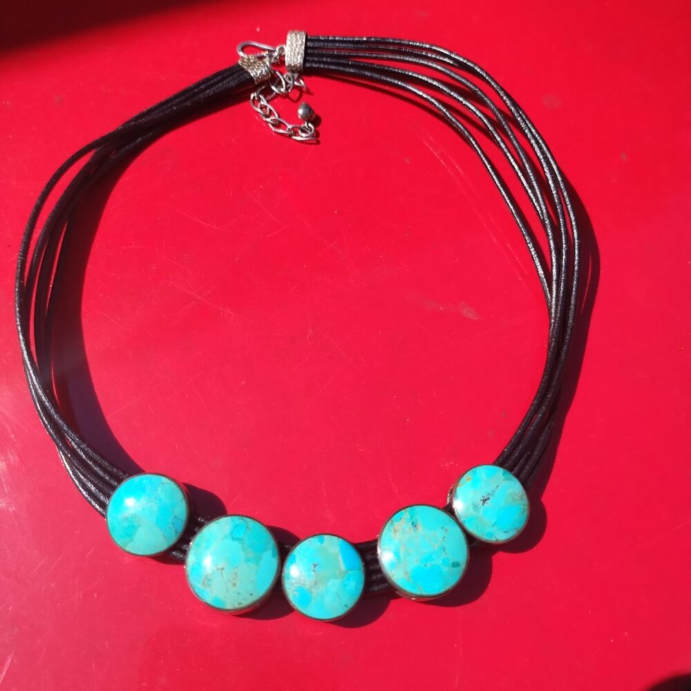Jay King DTR  925 Sterling Silver Turquoise Rainbow Calsilica Reversible - Picture 8 of 10